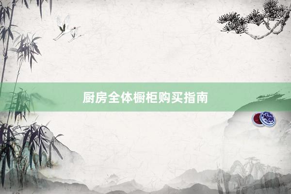 厨房全体橱柜购买指南